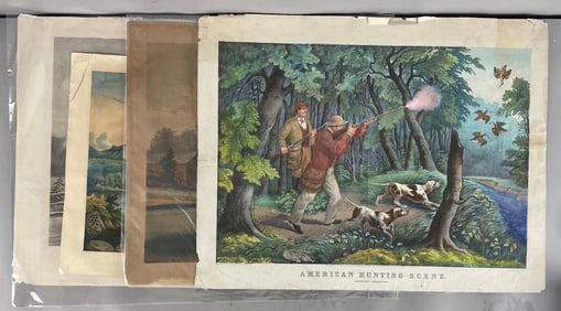 Group of 4 Antique Lithographs