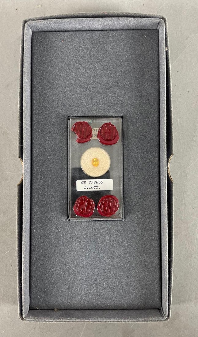 1.10 Carat Yellow Sapphire in Wax Seal Case: GS # 278655