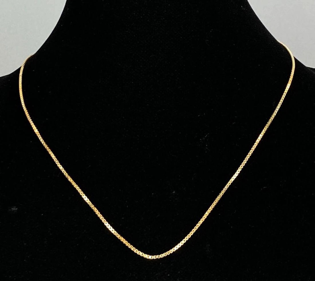 14K Yellow Gold Italian Box Chain Necklace (1 of 2)