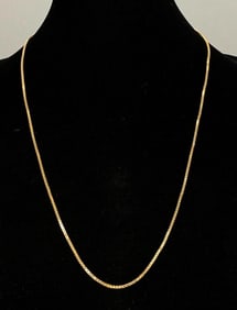 14K Yellow Gold Milor Italian Box Chain Necklace