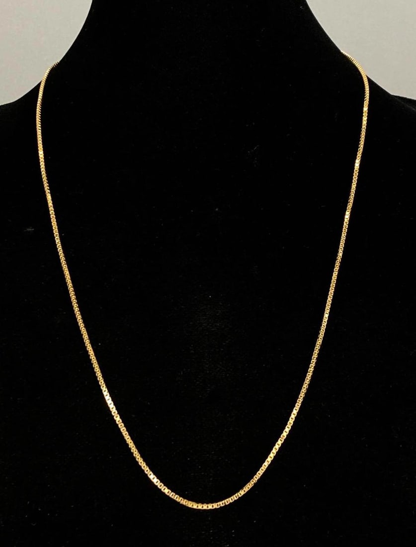 14K Yellow Gold Milor Italian Box Chain Necklace (1 of 3)