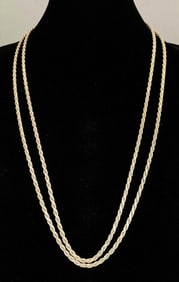 Milor Sterling Silver Italian Rope Chain Necklace