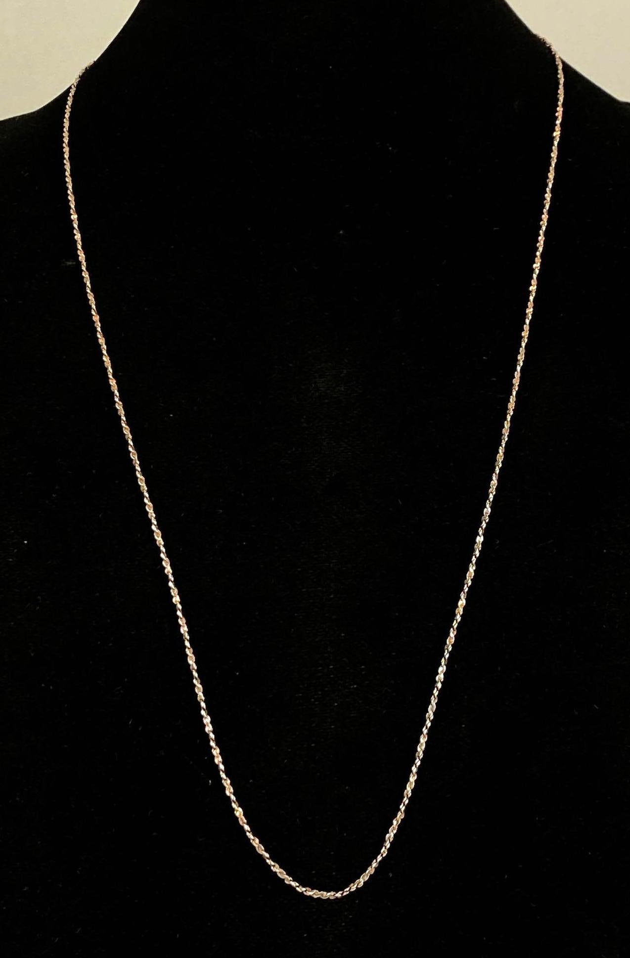 Sterling Silver Rope Chain Necklace (1 of 2)