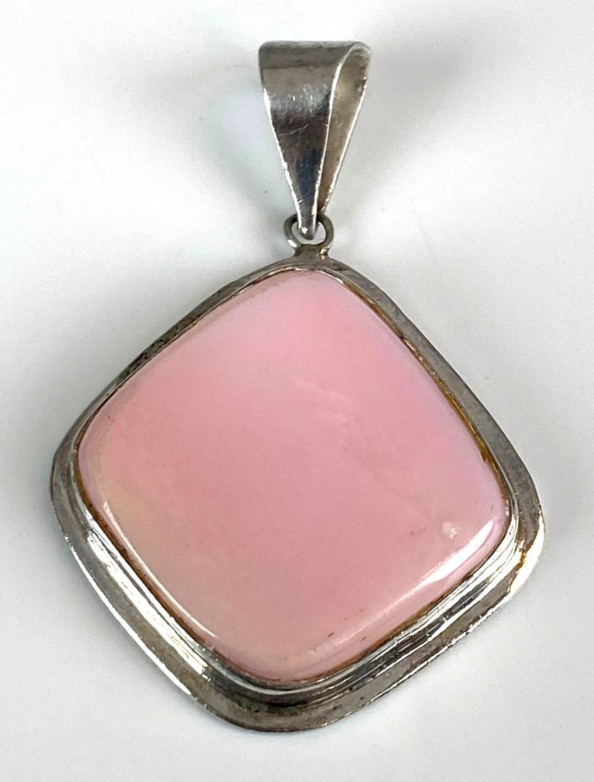 Sterling Silver Pink Opal Pendant (1 of 2)