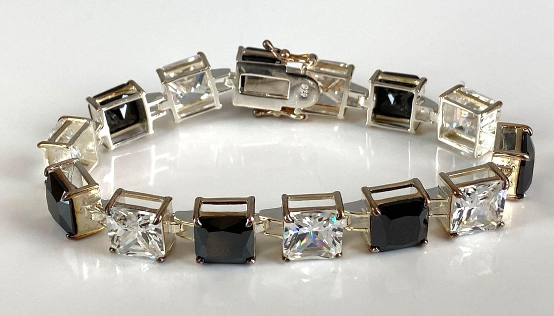 Sterling Silver CZ Bracelet (1 of 2)