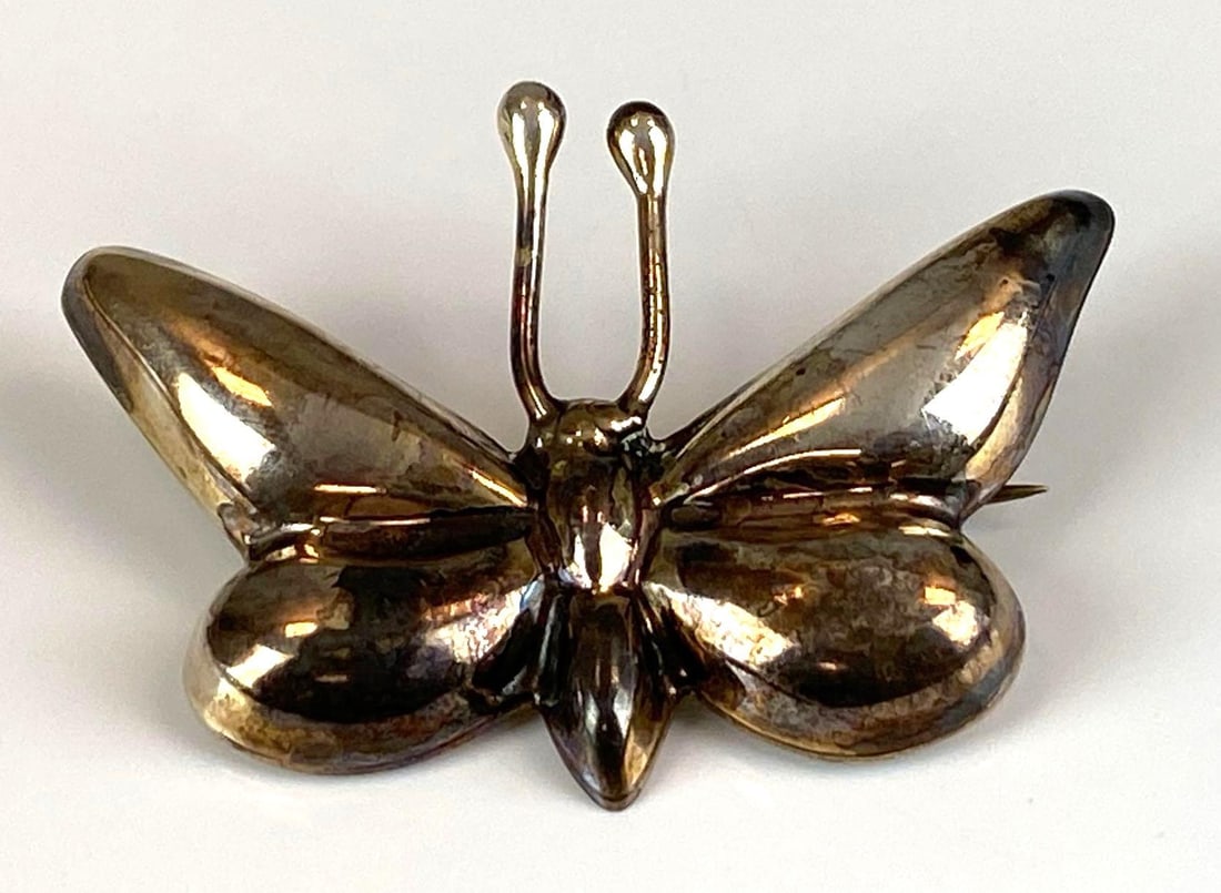 Sterling Silver 3D Butterfly Brooch (1 of 2)