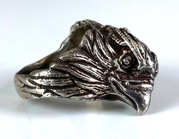 Sterling Silver Native American Eagle Figural Ring