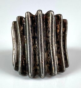 Sterling Silver Fluted Cigar Ring