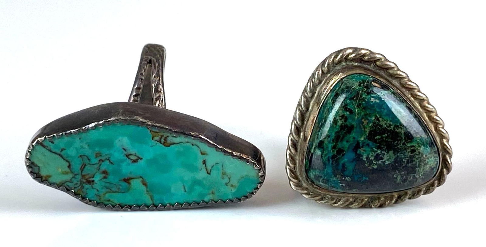 Group of 2 Sterling Silver Turquoise Rings (1 of 2)