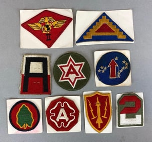 Group of 9 WW2 United States Military Patches