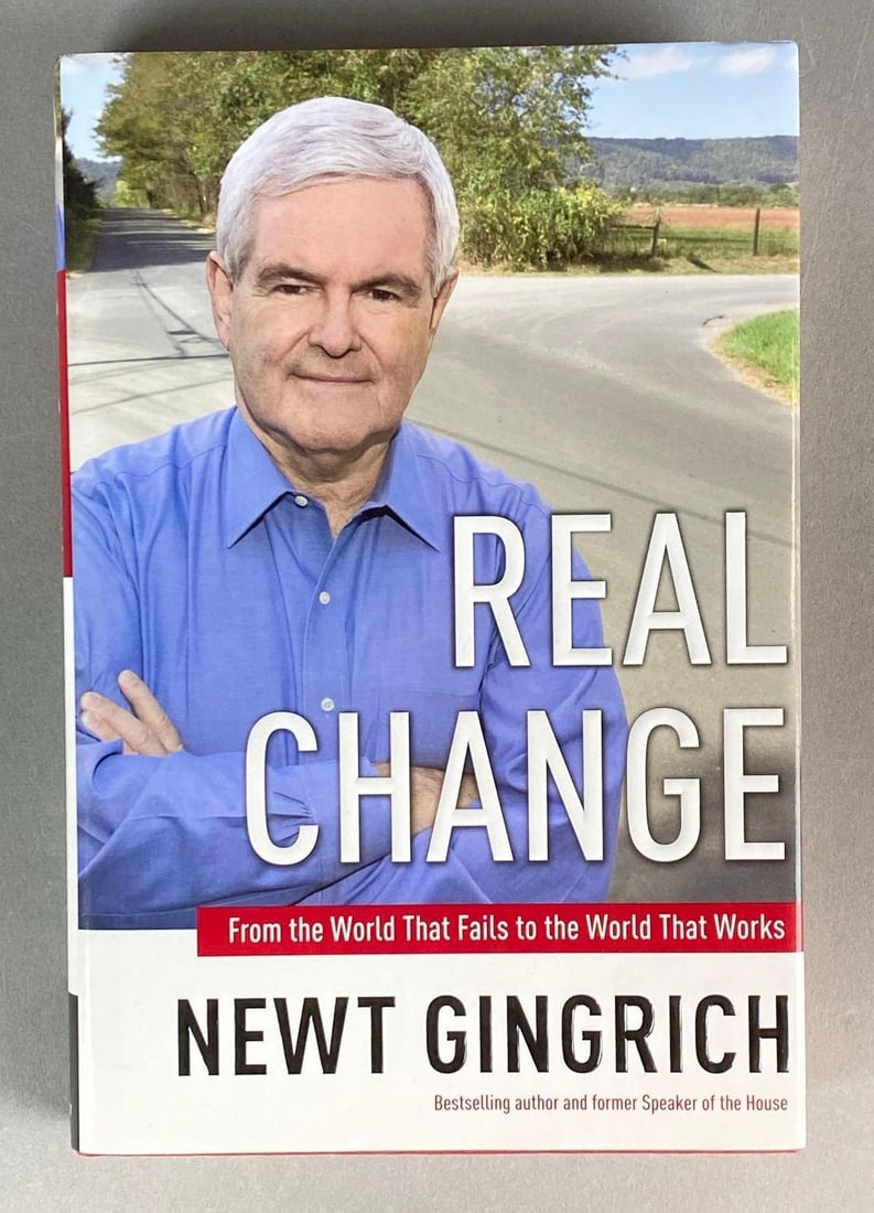 Signed Newt Gingrich Real Change Hardcover Book (1 of 3)