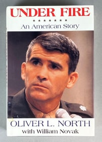 Signed Oliver L North Under Fire Hardcover Book