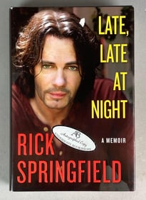 Signed Ricky Springfield Late, Late at Night Hardcover Book