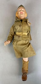Vintage WW2 Era Freundlich  WAAC Composite Doll