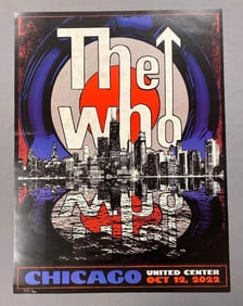 Limited Edition 2022 The Who Chicago United Center Poster