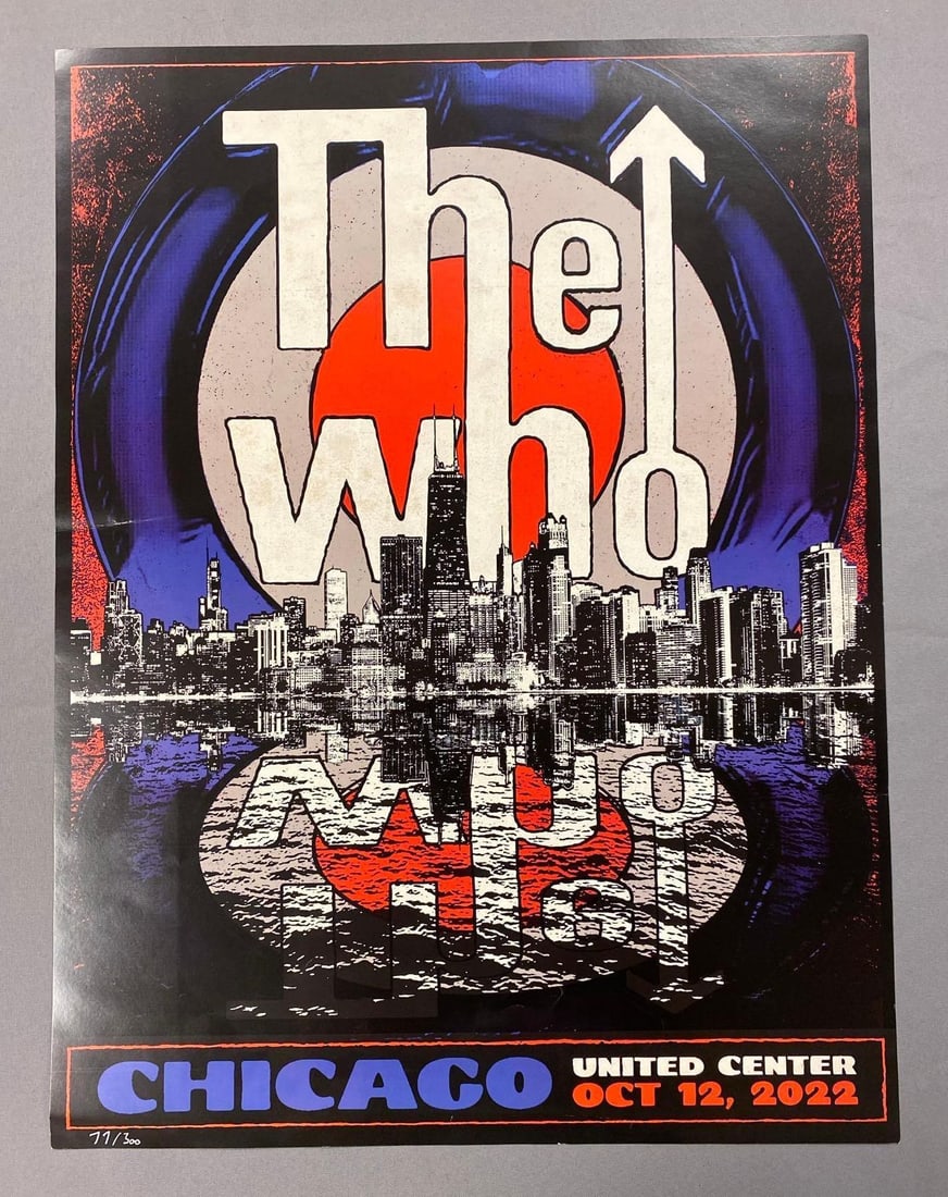 Limited Edition 2022 The Who Chicago United Center Poster (1 of 3)