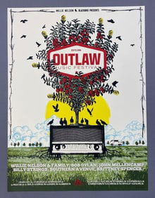 LE 2024 Willie Nelson Outlaw Music Festival Tour Poster