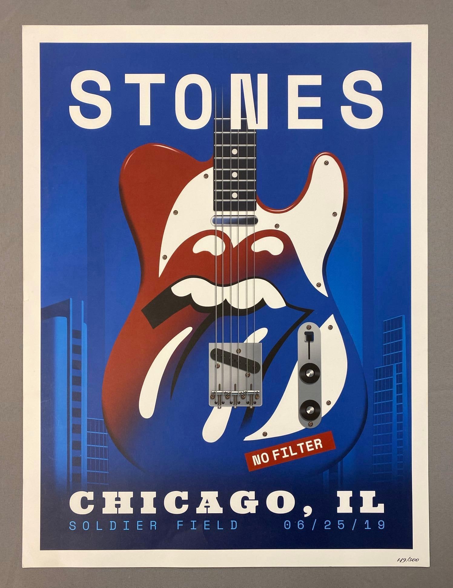 LE 2019 Rolling Stones No Filter Chicago Soldier Field Poster (1 of 2)