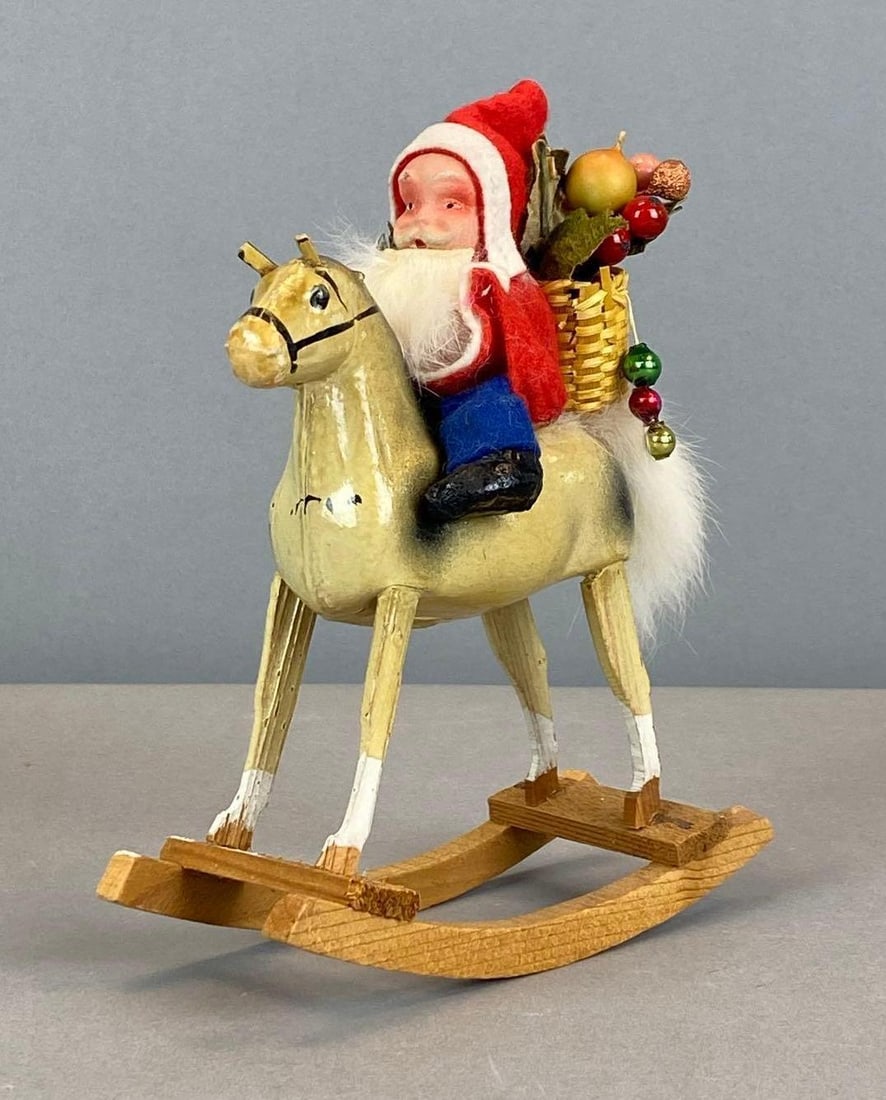 Vintage German Santa Claus Christmas Rocking Horse (1 of 2)