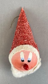 Vintage Santa Claus Head Christmas Ornament