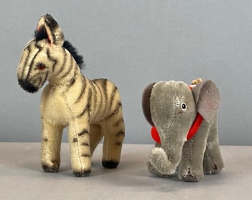 Group of 2 Vintage Steiff Animal Toys