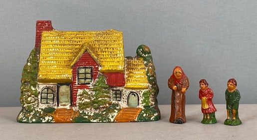 Vintage Japanese Hansel and Gretel Pottery Display