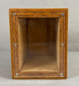 Vintage Clear Wooden Coin Box