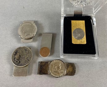 Group of 5 Assorted Money Clips