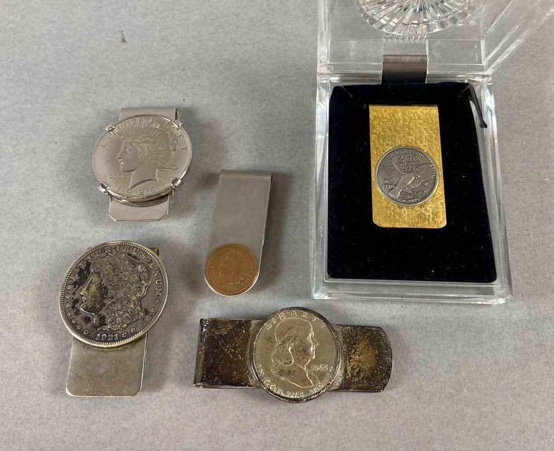 Group of 5 Assorted Money Clips (1 of 3)