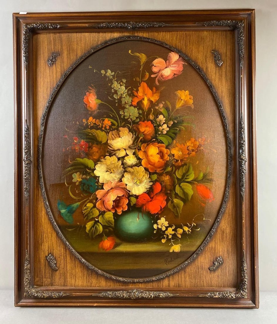 Vintage Oil Painting of Bouquet of Flowers (1 of 3)