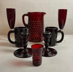 Group of 8 Vintage Glassware and More