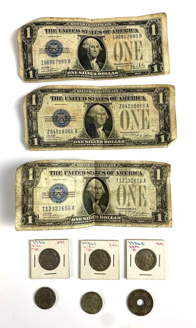 Group of 9 Assorted U.S. Currency and More (1 of 2)