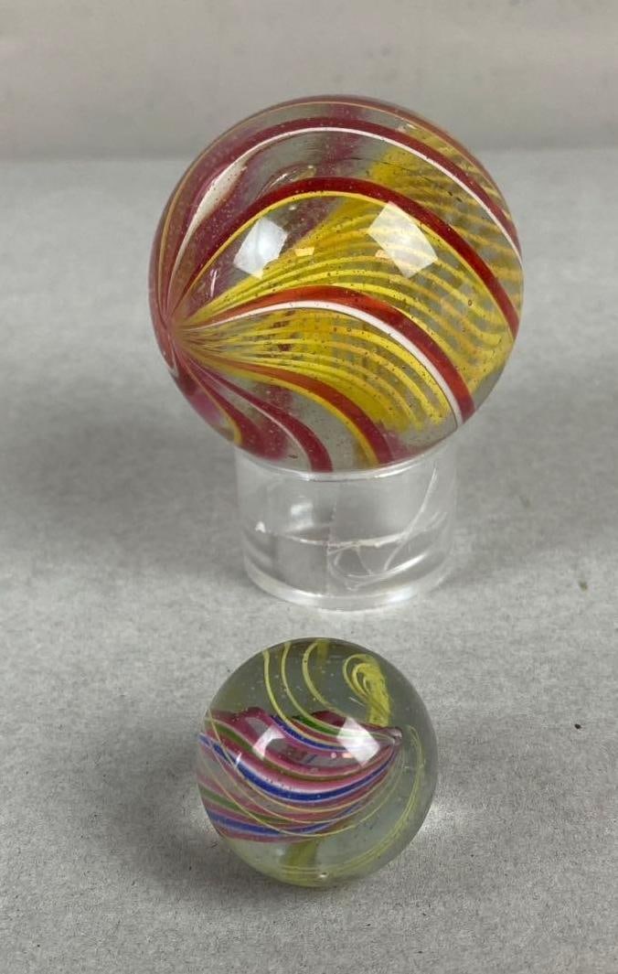 Group of 2 German Handmade Latticino Core Swirl and More (1 of 3)