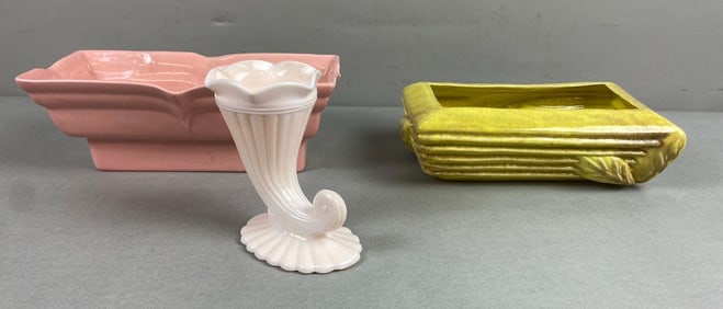 Group of 3 Ceramic Planters and More
