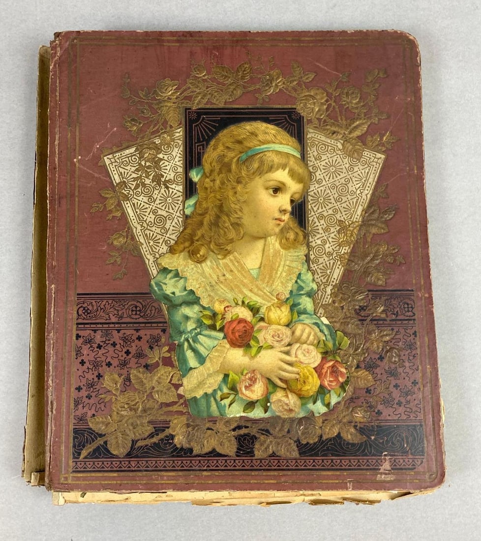 Antique Scrapbook of Victorian Trade Cards and More (1 of 3)