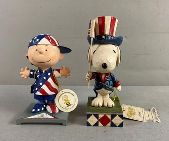 Group of 2 Peanuts Snoopy Resin Figures