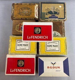 Group of 9 Vintage Cigar Boxes