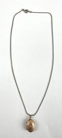 Vintage Gold Plated Locket with Chain