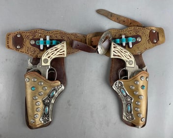 Hubley Marshal Cap Guns with Holsters