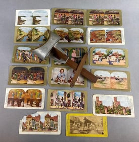 Group of 17 Around The World Stereoscope Cards and More