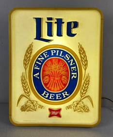 Vintage Miller Lite Lighted Wall Sign