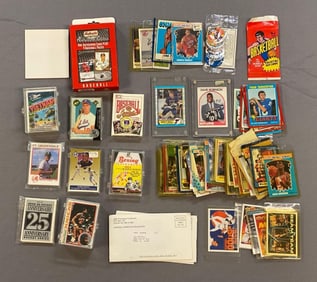 Group of Assorted 1990s Sports Trading Cards and More