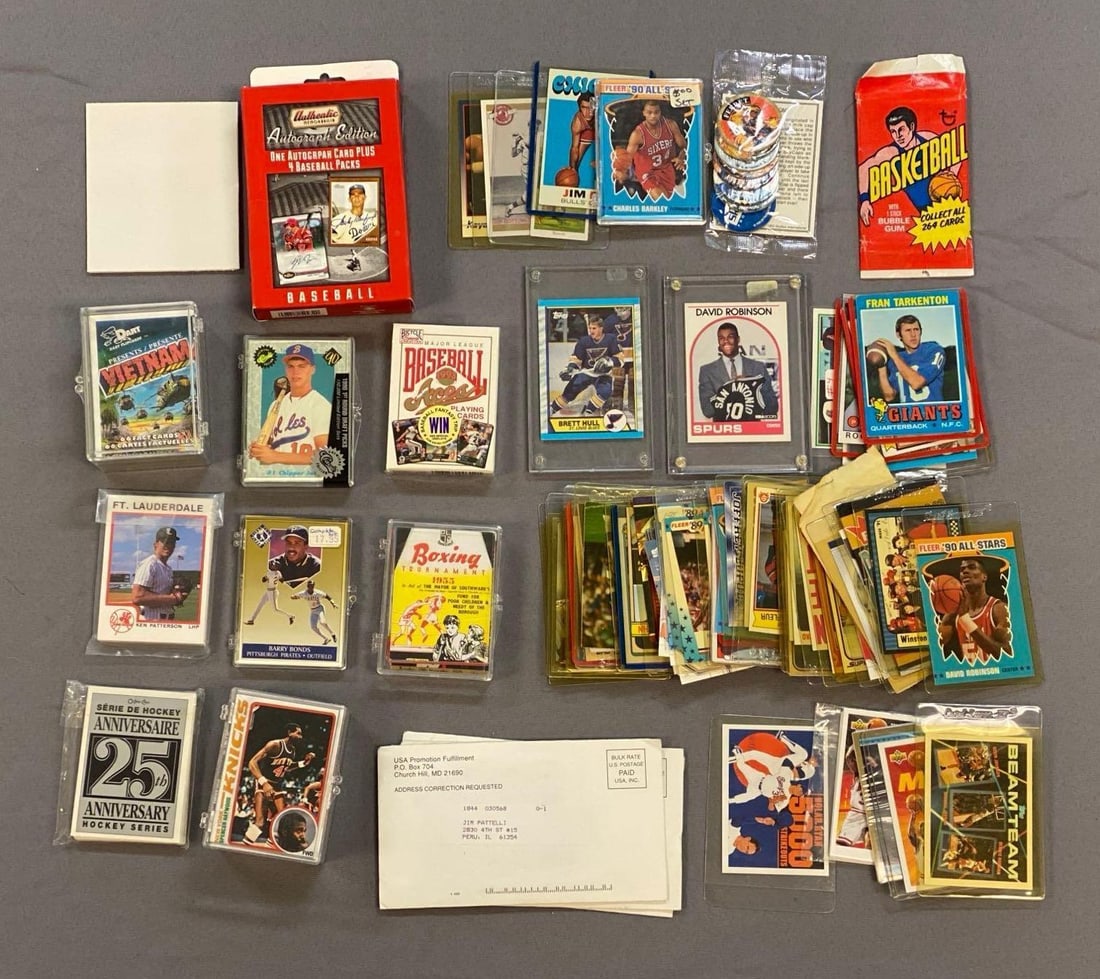 Group of Assorted 1990s Sports Trading Cards and More (1 of 3)