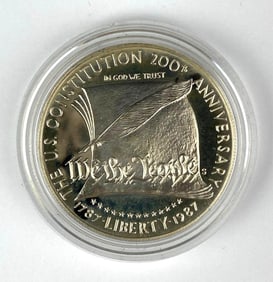 1987 US Mint Constitution Silver Dollar Proof