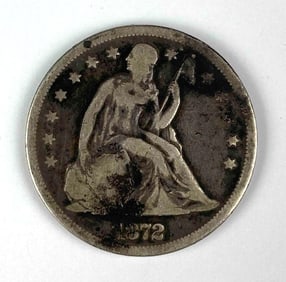 1872 US Seated Liberty Silver Dollar