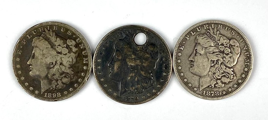 Group of 3 US Morgan Silver Dollars (1 of 2)