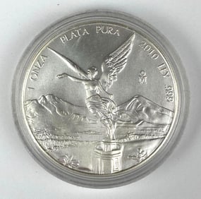 2010 Mexico Libertad 1 Onza 1 oz .999 Fine silver Round
