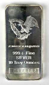 Engelhard Eagle 10 oz .999 Fine Silver Ingot/ Bar