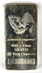 Engelhard Eagle 10 oz .999 Fine Silver Ingot/ Bar