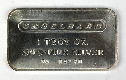 Engelhard 1 oz .999 Fine Silver Ingot/ Bar